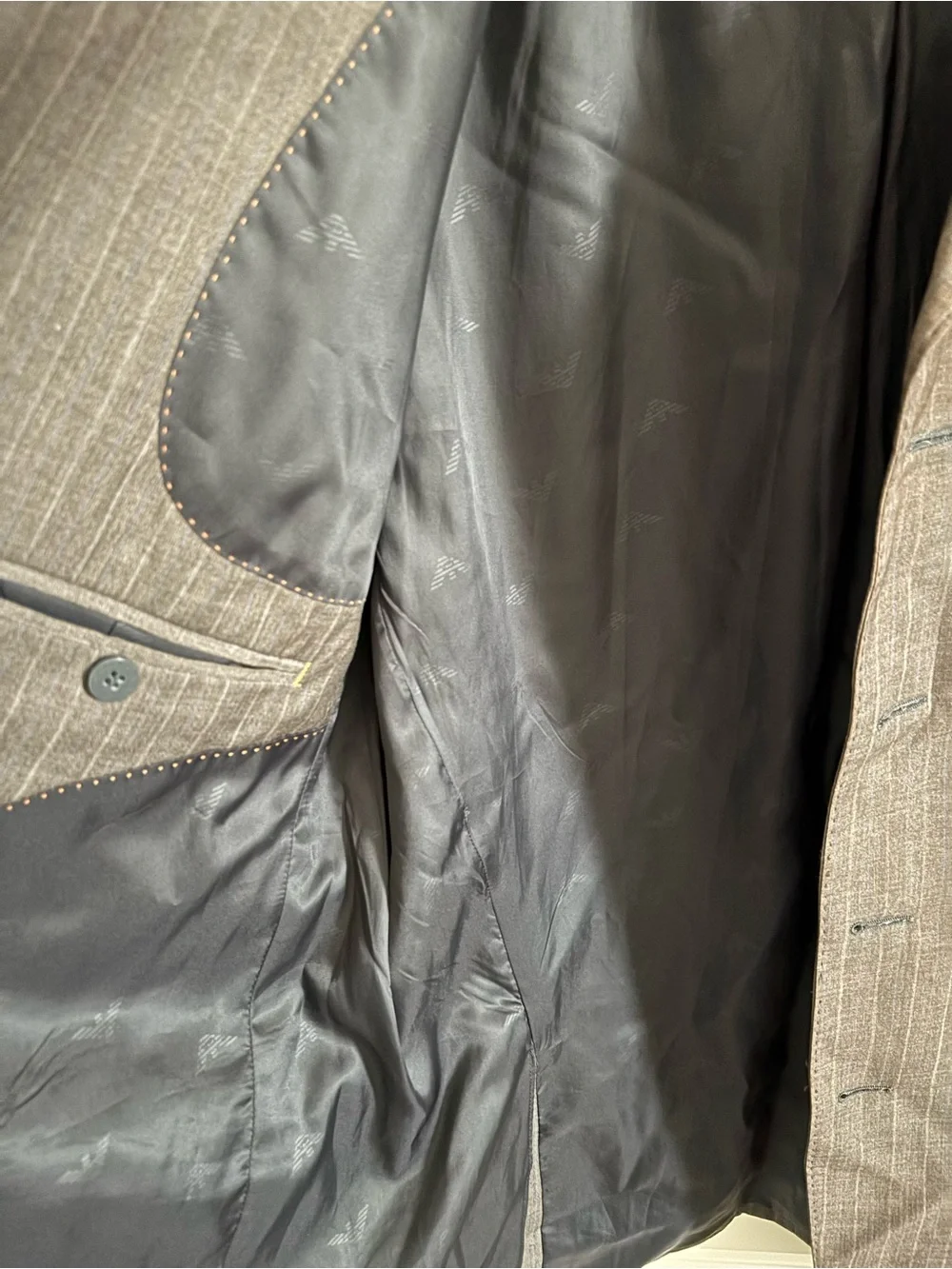 Giorgio Armani Men's Brown Pinstripe Sport Coat